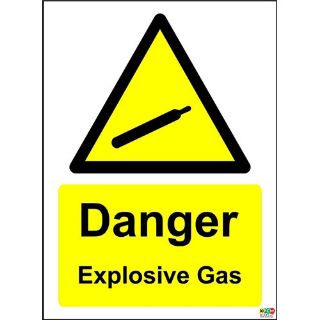 Picture of Danger Explosive Gas Safety Sign 
