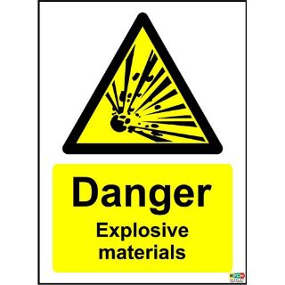 Picture of Danger Explosive Materials Safety Sign