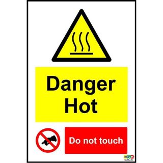Picture of Danger Hot Do Not Touch Sign