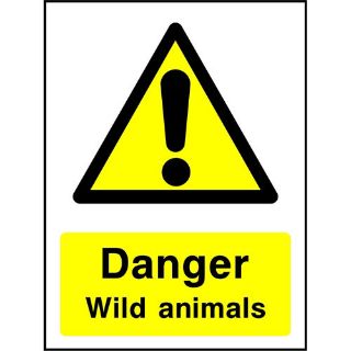 Picture of "Danger Wild Animals" Sign