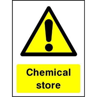 Picture of "Warning Chemical Store" Sign