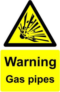 Picture of Warning gas pipes