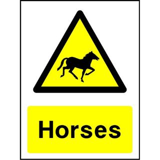 Picture of "Warning Horses" Sign