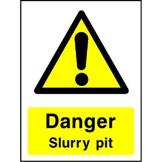 Picture of "Warning Danger Slurry Pit" Sign