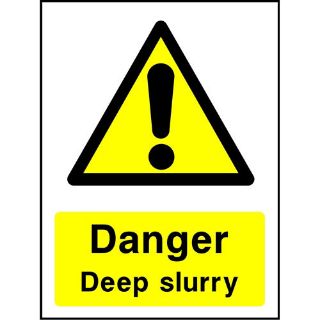 Picture of "Warning Danger Deep Slurry" Sign