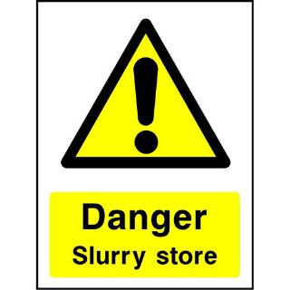 Picture of "Warning Danger Slurry Store" Sign