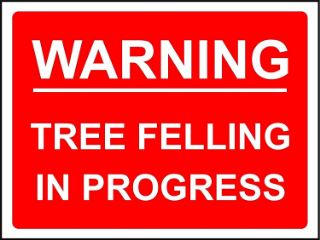 Picture of Warning Tree Felling In Progress