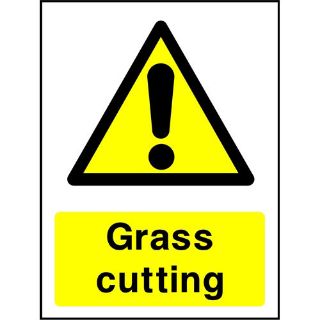 Picture of "Warning Grass Cutting" Sign