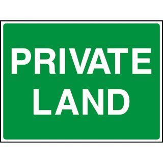 Picture of "Warning Private Land" Sign