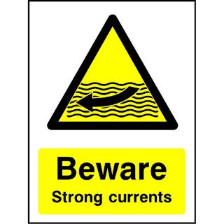 Picture of "Beware Strong Currents" Sign