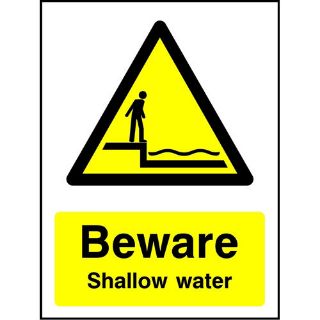Picture of "Beware Shallow Water" Sign