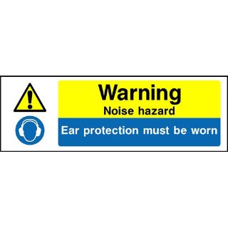 Picture of "Warning Noise Hazard- Ear Protection Must Be Worn" Sign 