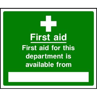 Picture of "First Aid- First Aid For This Department Is Available From