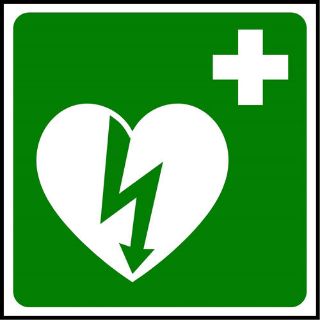 Picture of "First Aid Sign- Heart Picture Symbol" Sign