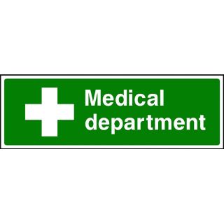 Picture of "Medical Department" Sign