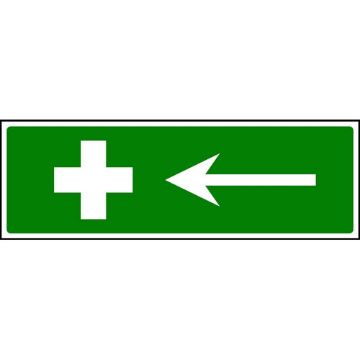 Picture of "First Aid- Left Arrow" Sign 