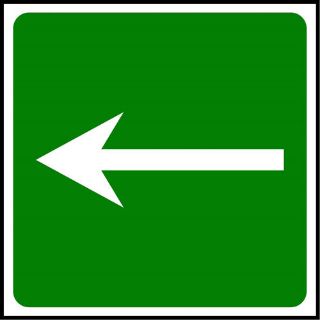 Picture of " First Aid Sign- Left Arrow" 