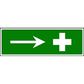 Picture of "First Aid- Right Arrow" Sign 