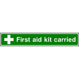Picture of "First Aid Kit Carried" Sign