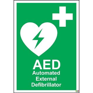 Automated External Defibrillator AED Sign, KPCM Health and Safety Signs