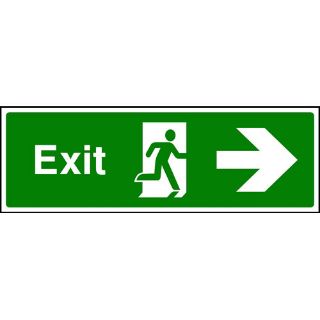 Picture of " Exit Sign- Running Man/Arrow Right" Sign 