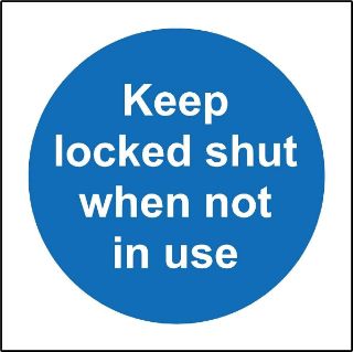 Picture of keep locked shut when not in use 