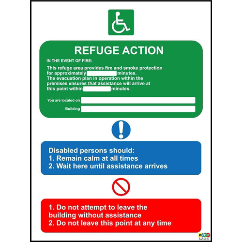 KPCM | Refuge Action Sign | Made in the UK