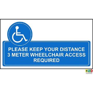 Picture of Please Keep Your Distance 3 Meter Wheelchair Access Required