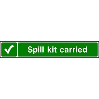 Picture of "Spill Kit Carried" Sign