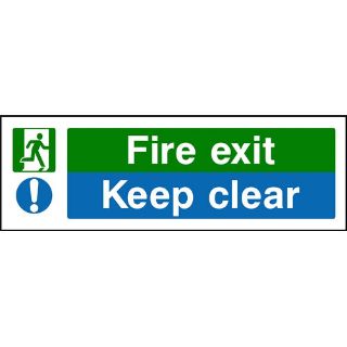 Picture of "Fire Exit- Keep Clear" Sign 