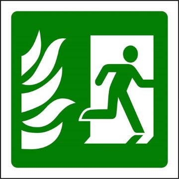 Picture of "Nhs Fire Exit- Running Man Right" Sign 