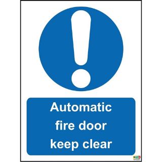 Picture of Automatic Fire Door Keep Clear Safety Sign