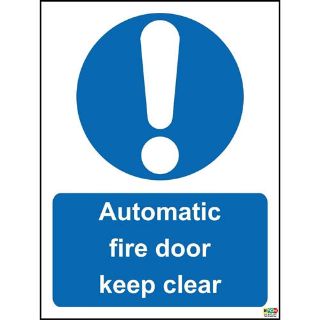 Picture of Automatic Fire Door Keep Clear Safety Sign
