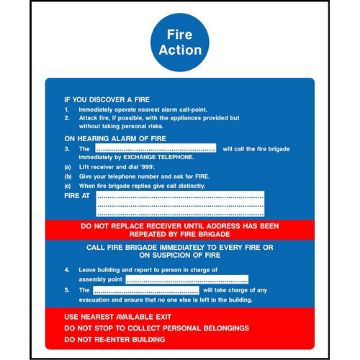 KPCM | Fire Action Signs