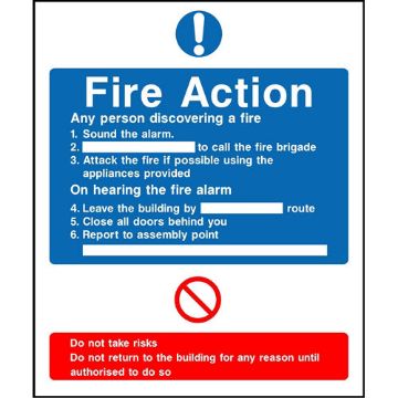 KPCM | Fire Action Signs