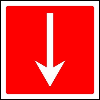 Picture of "Fire Sign-Down  Arrow" Sign