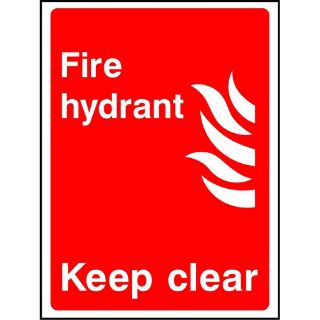 Picture of "Fire Hydrant Keep Clear" Sign