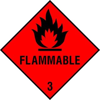 Picture of "Flammable 3" Sign