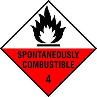 Picture of "Spontaneously Combustible 4" Sign