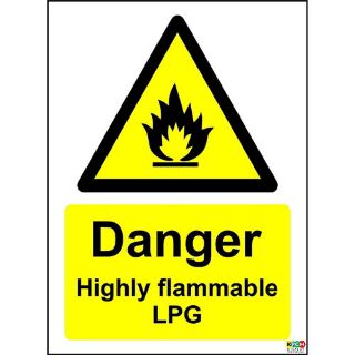 Picture of Danger Highly Flammable Lpg Safety Sign