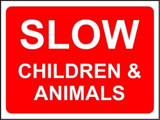 Picture of Slow children and animals safety