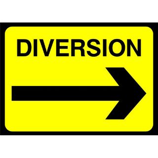 Picture of "Diversion- Right Arrow" Sign 