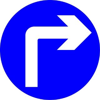 Picture of "Right Turn Road Sign" Sign 