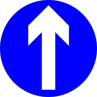 Picture of "Arrow -One Way" Sign 