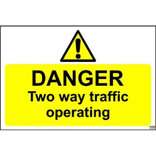 Picture of Danger 2 Way Traffic Sign 