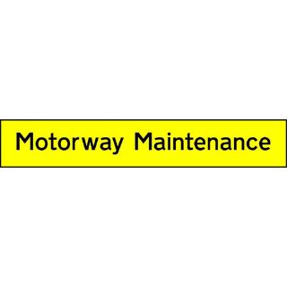 Picture of "Motorway Maintenance" Sign