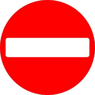 Picture of "No Entry Road Sign" Sign 