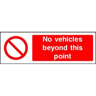 Picture of "No Vehicles Beyond This Point" Sign 