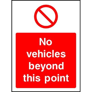 Picture of "No Vehicles Beyond This Point" Sign 