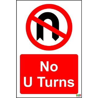 Picture of No U Turns Sign